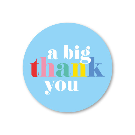 a big thank you | 5 ronde stickers