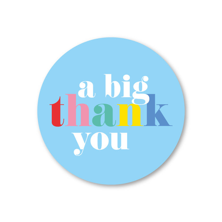 a big thank you | 5 ronde stickers