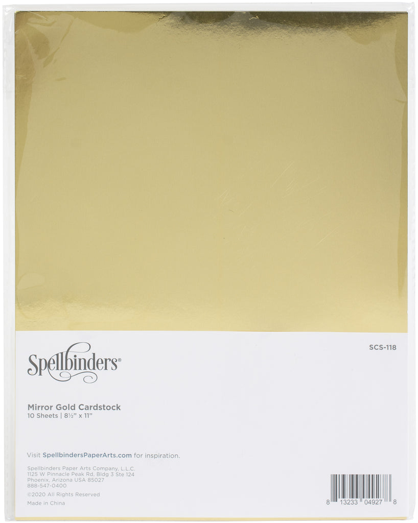 Spellbinders - Color Essentials Cardstock - Mirror Gold