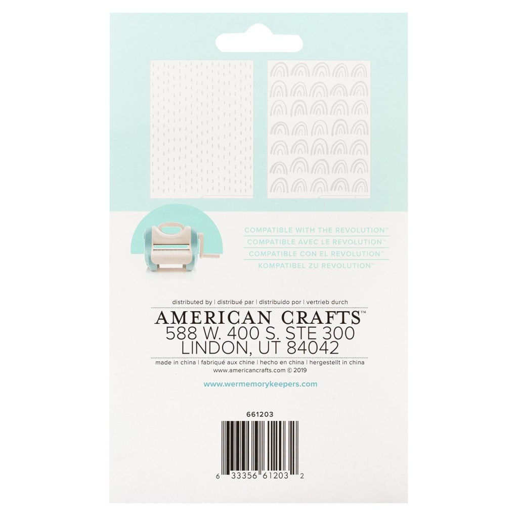 We R Makers - Amy Tangerine Revolution Embossing Folder (2pcs)