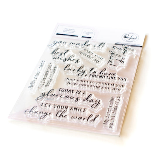 SET DEAL: Pinkfresh Studio - Heart Smiles Clear Stamp + Die Set