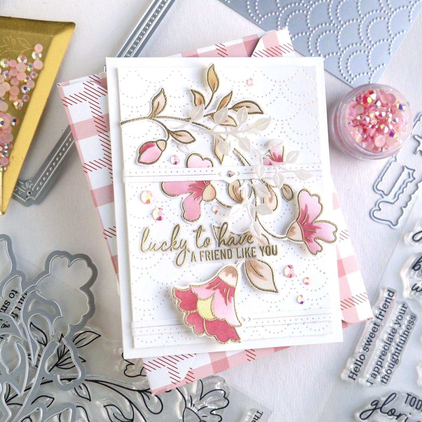 SET DEAL: Pinkfresh Studio - Heart Smiles Clear Stamp + Die Set