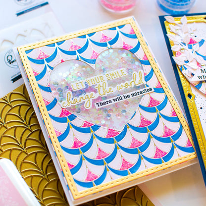 SET DEAL: Pinkfresh Studio - Heart Smiles Clear Stamp + Die Set