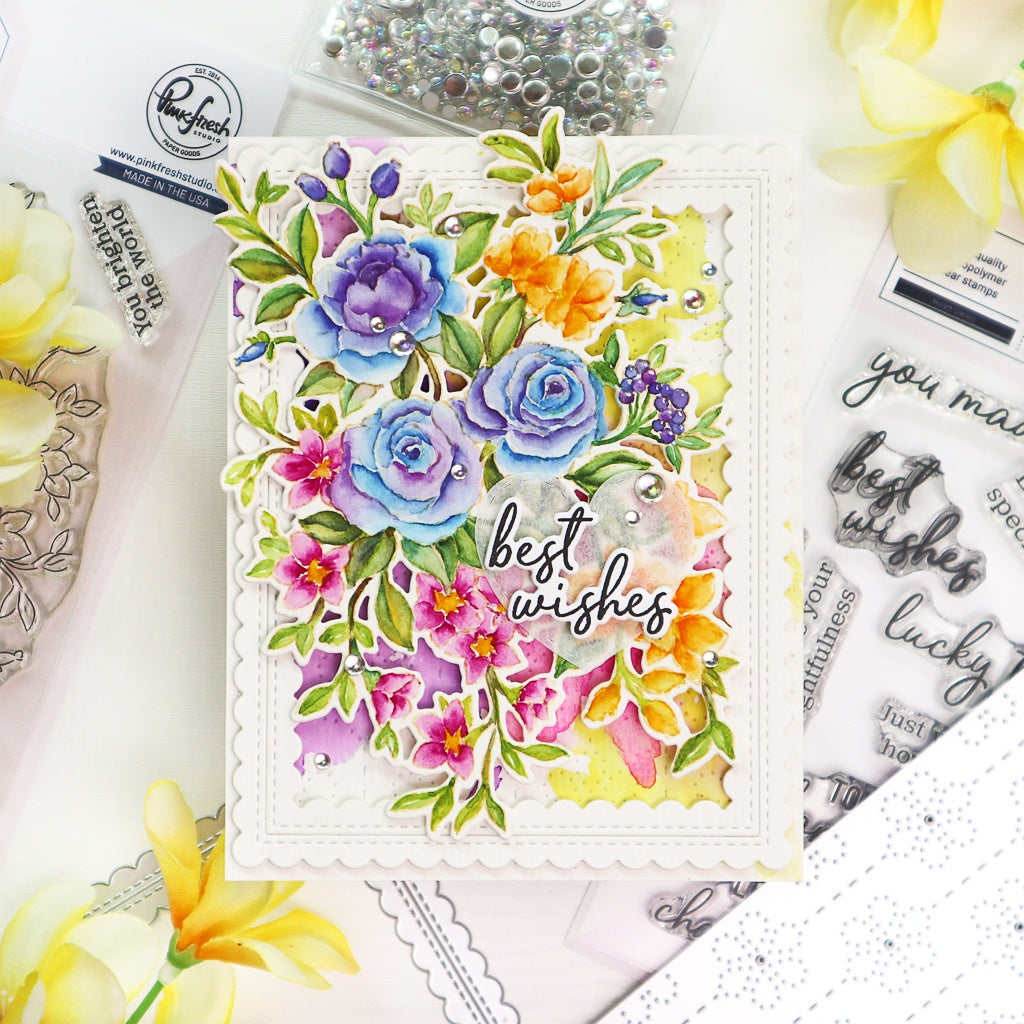 SET DEAL: Pinkfresh Studio - Heart Smiles Clear Stamp + Die Set