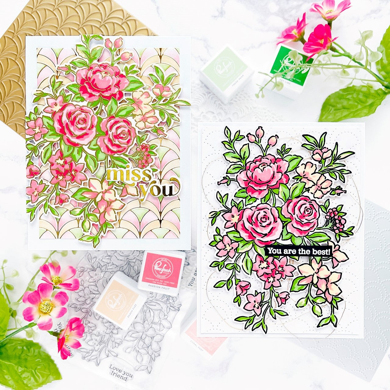 SET DEAL: Pinkfresh Studio - Fancy Rose Bunch
