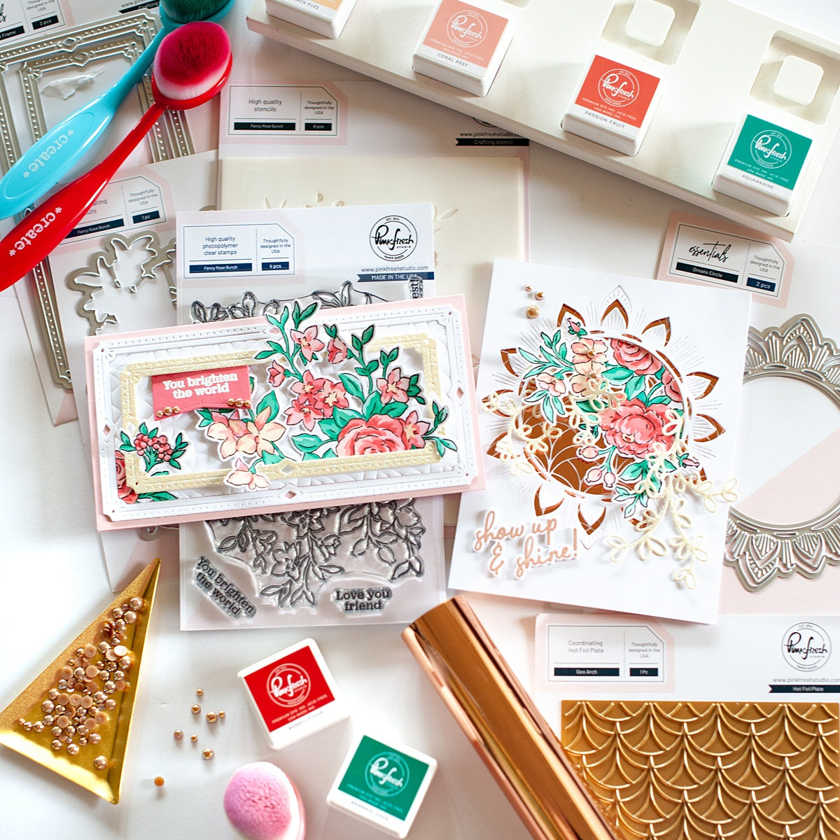 SET DEAL: Pinkfresh Studio - Fancy Rose Bunch