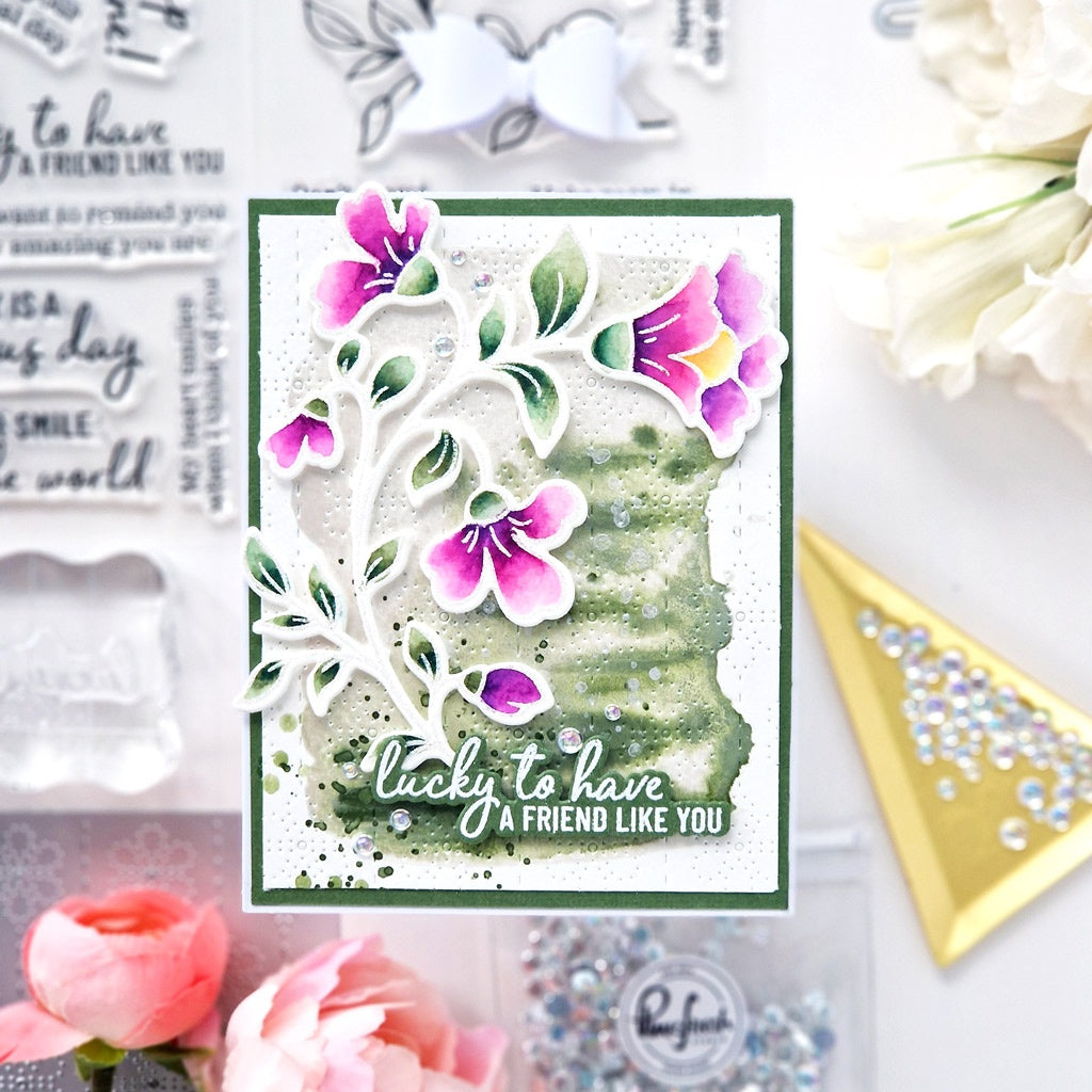 Pinkfresh Studio - Folk Floral Stem Coloring Stencils (4pcs)