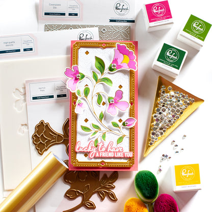 Pinkfresh Studio - Folk Floral Stem Coloring Stencils (4pcs)