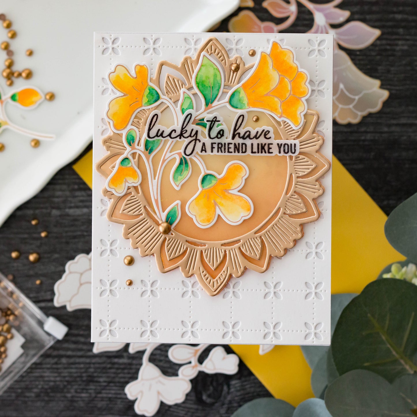Pinkfresh Studio - Folk Floral Stem Coloring Stencils (4pcs)
