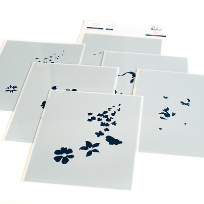Pinkfresh Studio - Happy Dance Coloring Stencils (6pcs)