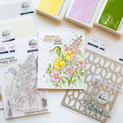 Pinkfresh Studio - Happy Dance Coloring Stencils (6pcs)