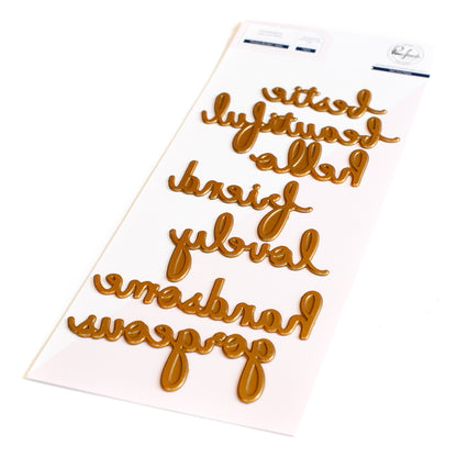 SET DEAL: Pinkfresh Studio - Phrase Builder Hello Hot Foil Plate + Die Set