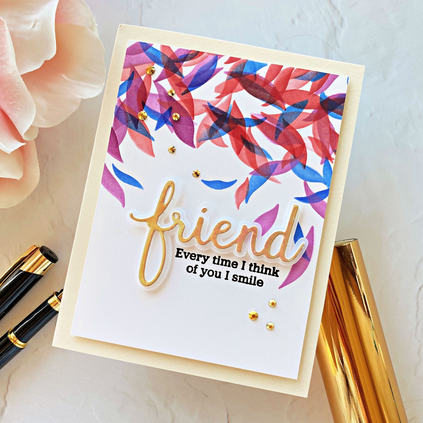SET DEAL: Pinkfresh Studio - Phrase Builder Hello Hot Foil Plate + Die Set