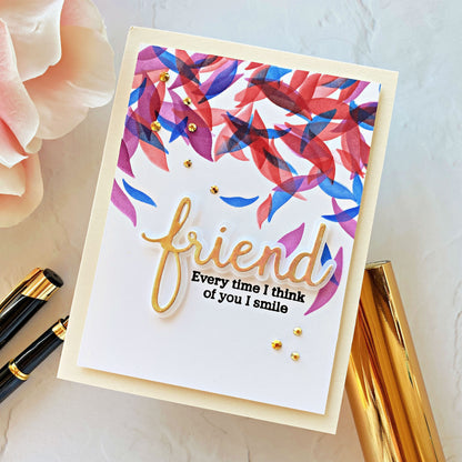 SET DEAL: Pinkfresh Studio - Phrase Builder Hello Hot Foil Plate + Die Set
