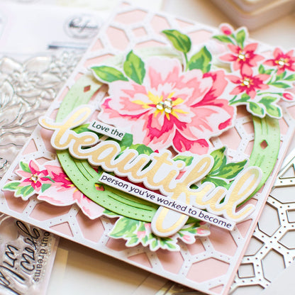 SET DEAL: Pinkfresh Studio - Phrase Builder Hello Hot Foil Plate + Die Set