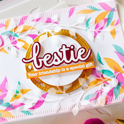 SET DEAL: Pinkfresh Studio - Phrase Builder Hello Hot Foil Plate + Die Set