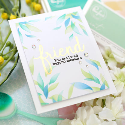 SET DEAL: Pinkfresh Studio - Phrase Builder Hello Hot Foil Plate + Die Set