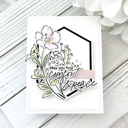 Pinkfresh Studio - With Sympathy Coloring Stencils (6pcs)