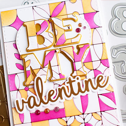 SET DEAL: Pinkfresh Studio - Phrase Builder: Happy Hot Foil Plate + Die Set