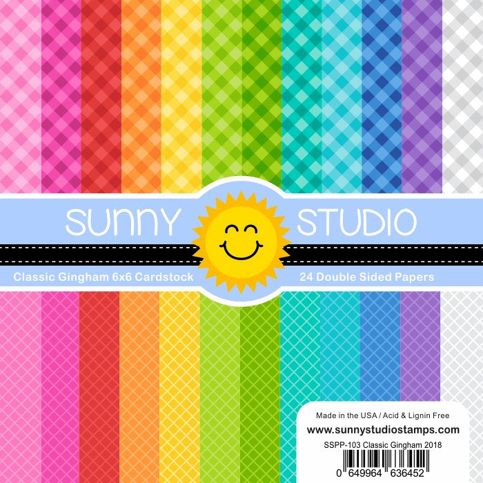 Sunny Studio - Classic Gingham Paper Pad 6x6"