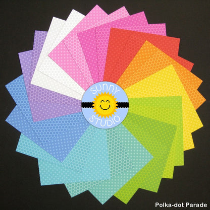 Sunny Studio - Polka-Dot Parade Paper Pad 6x6"