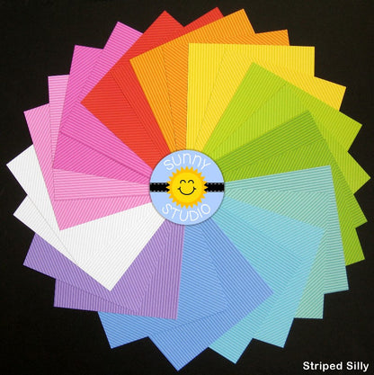 Sunny Studio - Striped Silly Paper Pad 6x6"