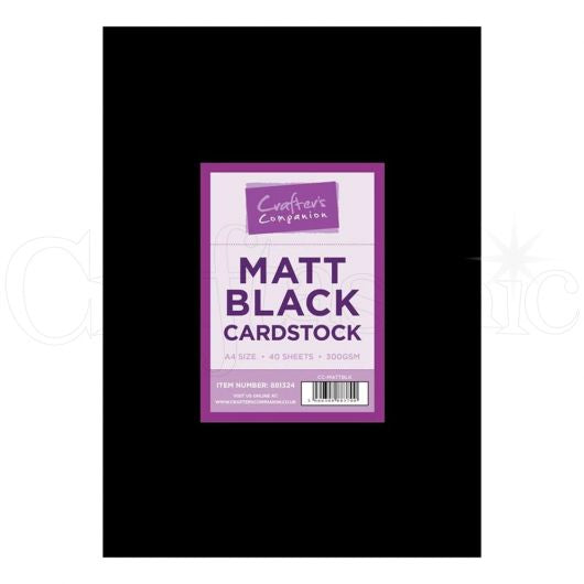 Crafter's Companion - Matt Black Cardstock A4
