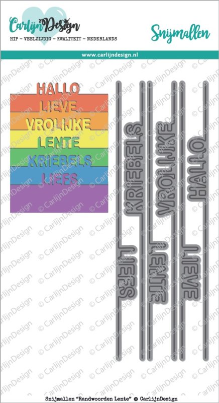 CarlijnDesign - Border Cuts Lente Metal Dies (NL)