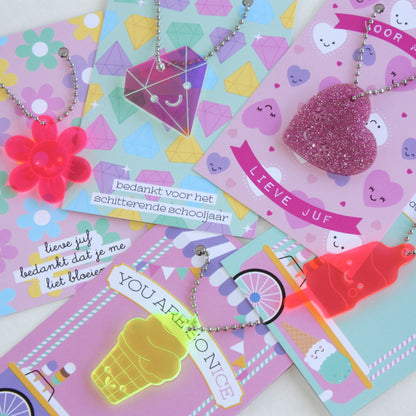 Studio Schatkist - Acrylic (Key) Charm With Card You Are So (N)Ice