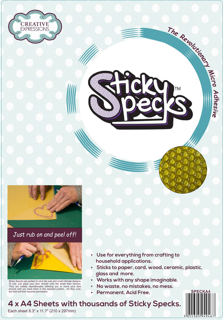 Creative Expressions - Sticky Specks Micro Adhesive Sheets A4 (4pcs)