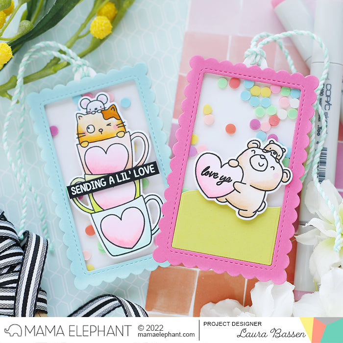 Mama Elephant - Two Scallop Frames - Creative Cuts