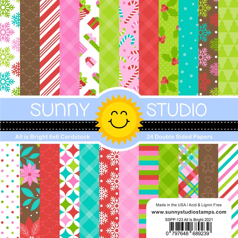 Sunny Studio - All Is Bright Paper Pad 6x6"