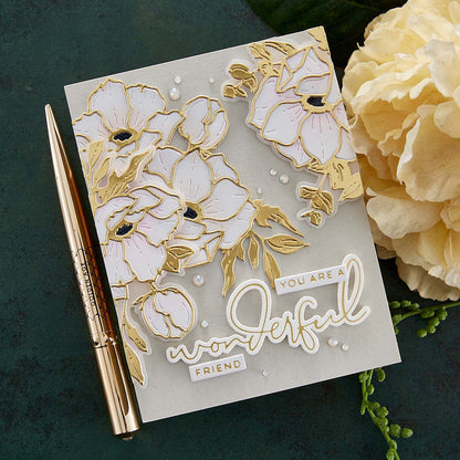 Spellbinders - Hello, Friend Sentiments Glimmer Hot Foil Plate