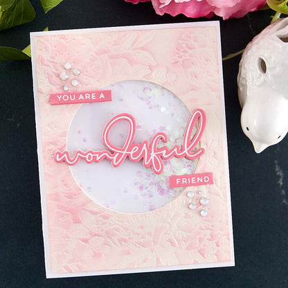 Spellbinders - Hello, Friend Sentiments Glimmer Hot Foil Plate