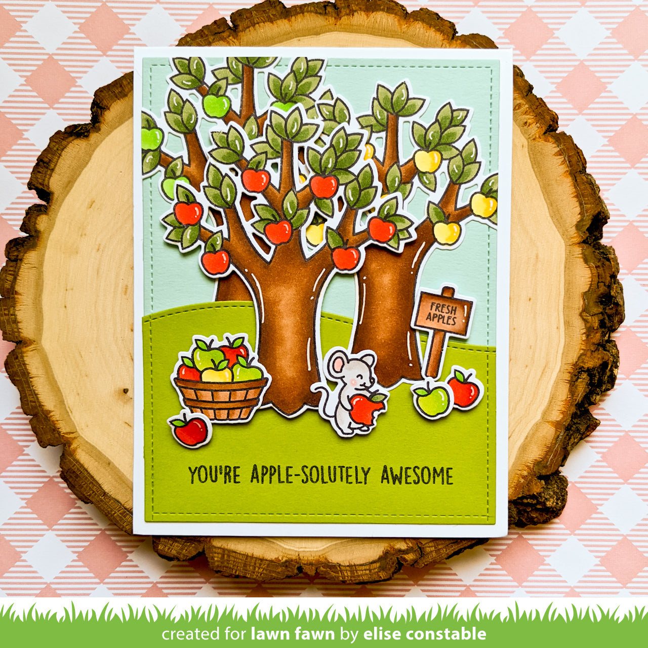 Lawn Fawn - Apple-Solutely Awesome