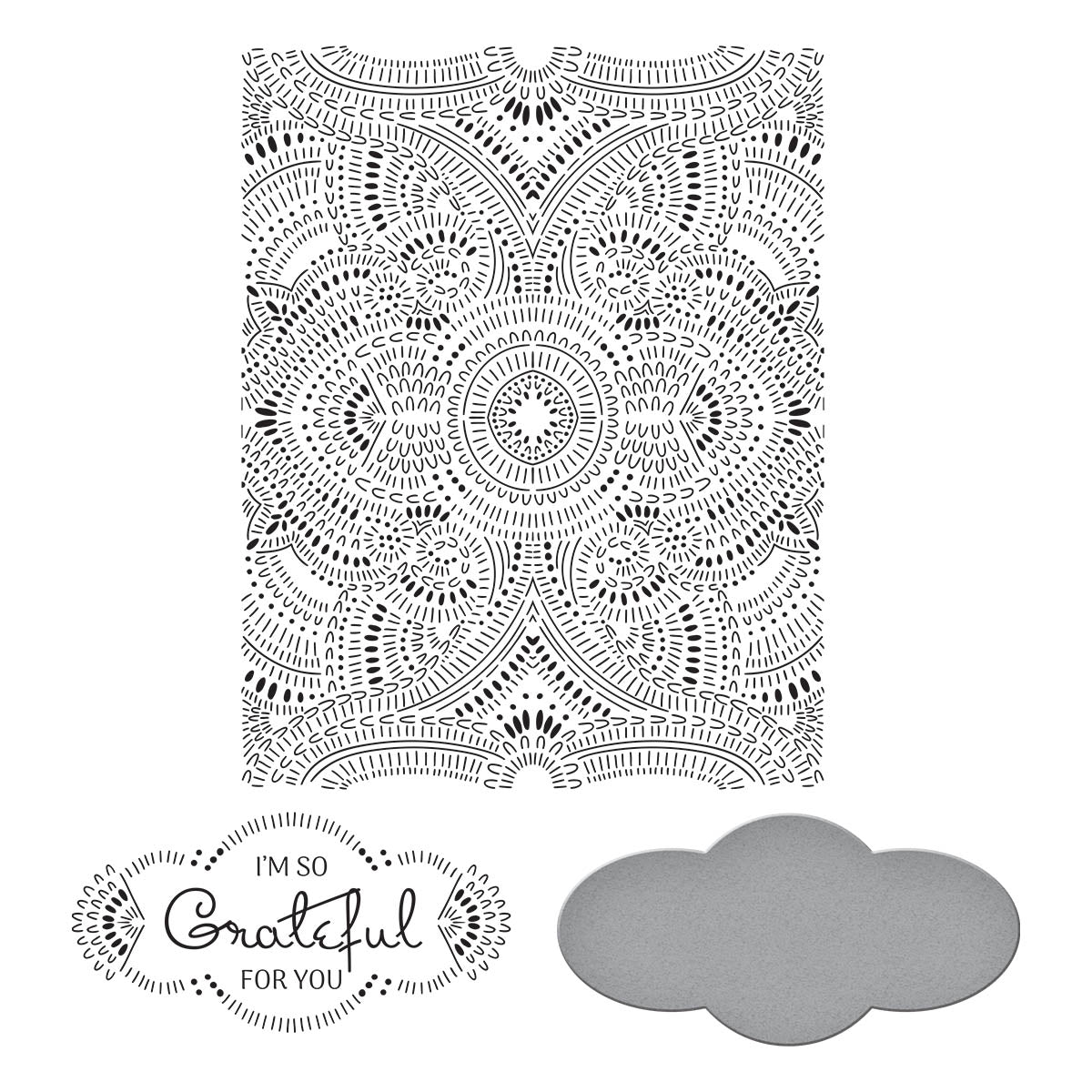 Spellbinders - BetterPress So Grateful For You Press Plate & Die