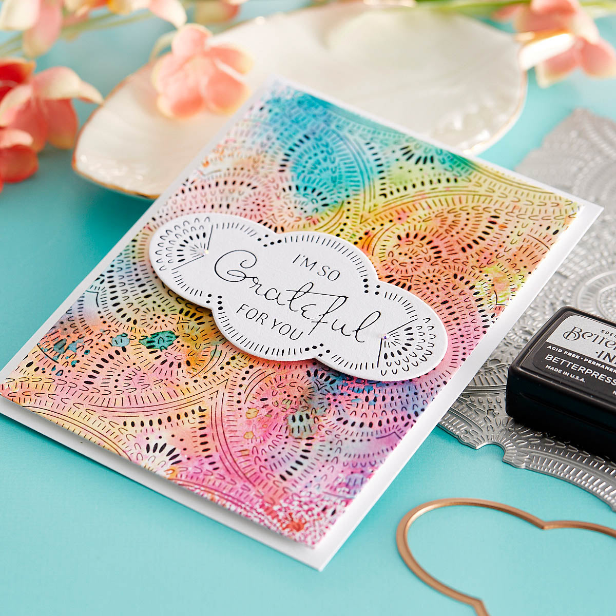 Spellbinders - BetterPress So Grateful For You Press Plate & Die
