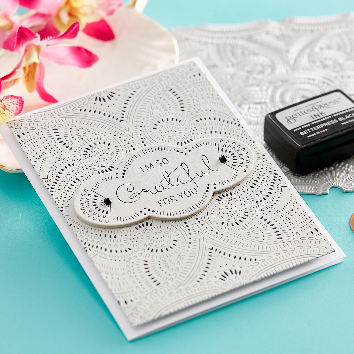 Spellbinders - BetterPress So Grateful For You Press Plate & Die