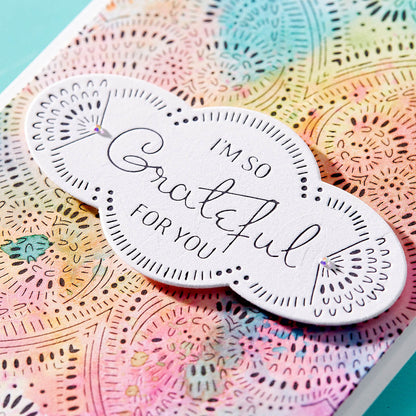 Spellbinders - BetterPress So Grateful For You Press Plate & Die