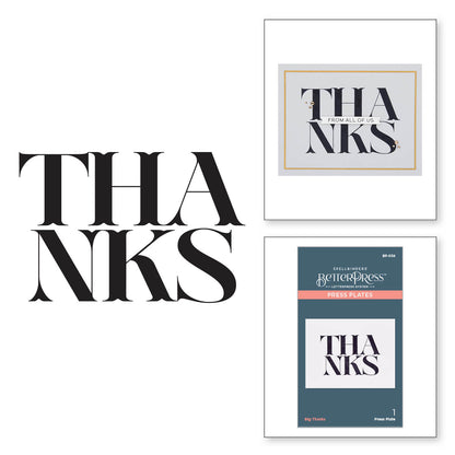 Spellbinders - BetterPress Big Thanks Press Plate