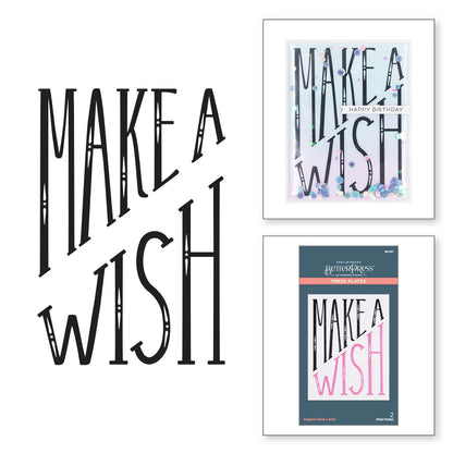 Spellbinders - BetterPress Diagonal Make A Wish Press Plate