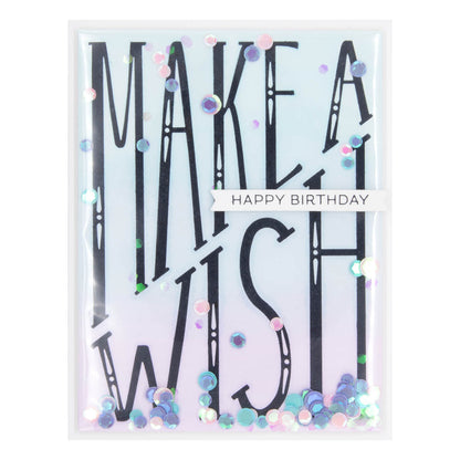 Spellbinders - BetterPress Diagonal Make A Wish Press Plate