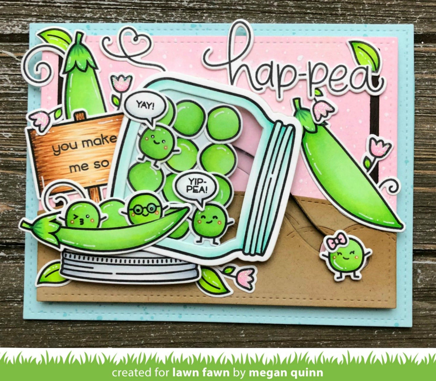 Lawn Fawn - Be Hap-Pea