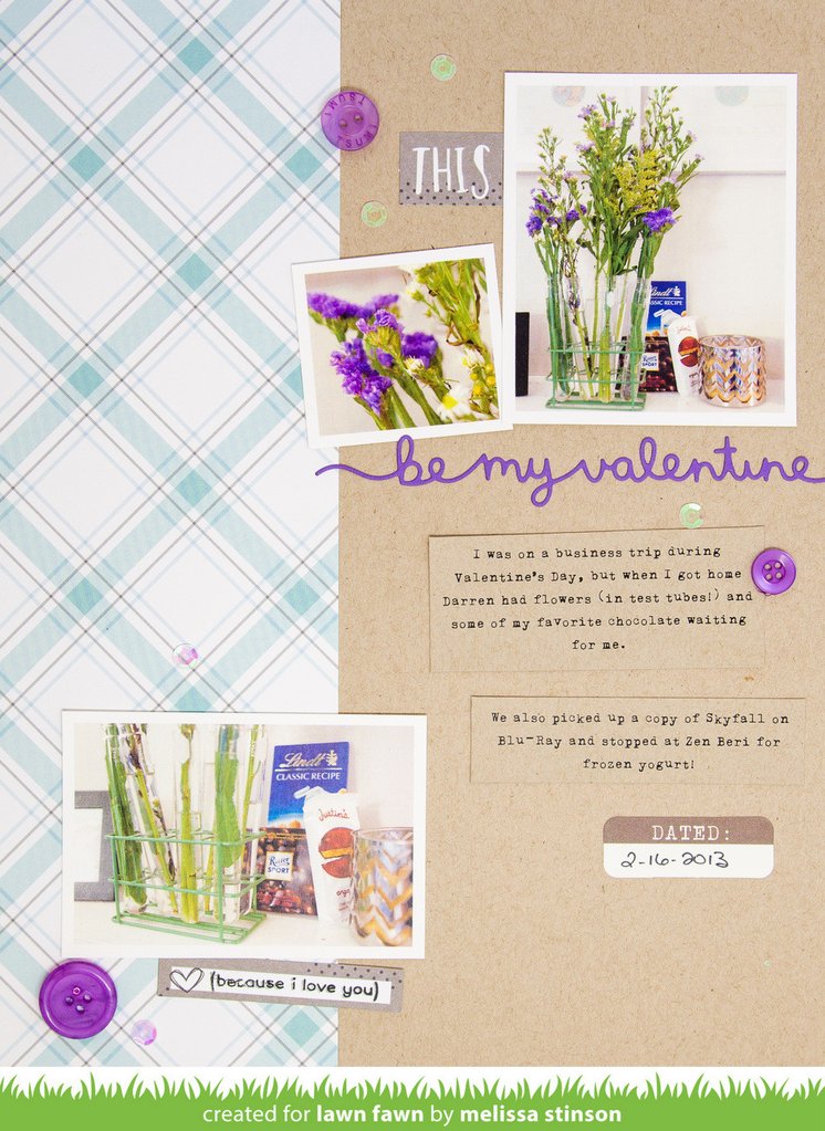 Lawn Fawn - Be my Valentine Border