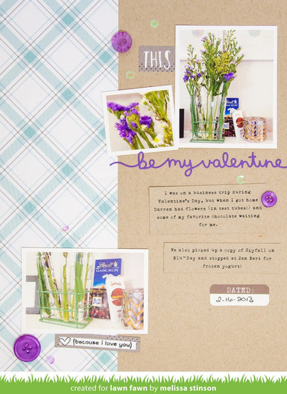 Lawn Fawn - Be my Valentine Border