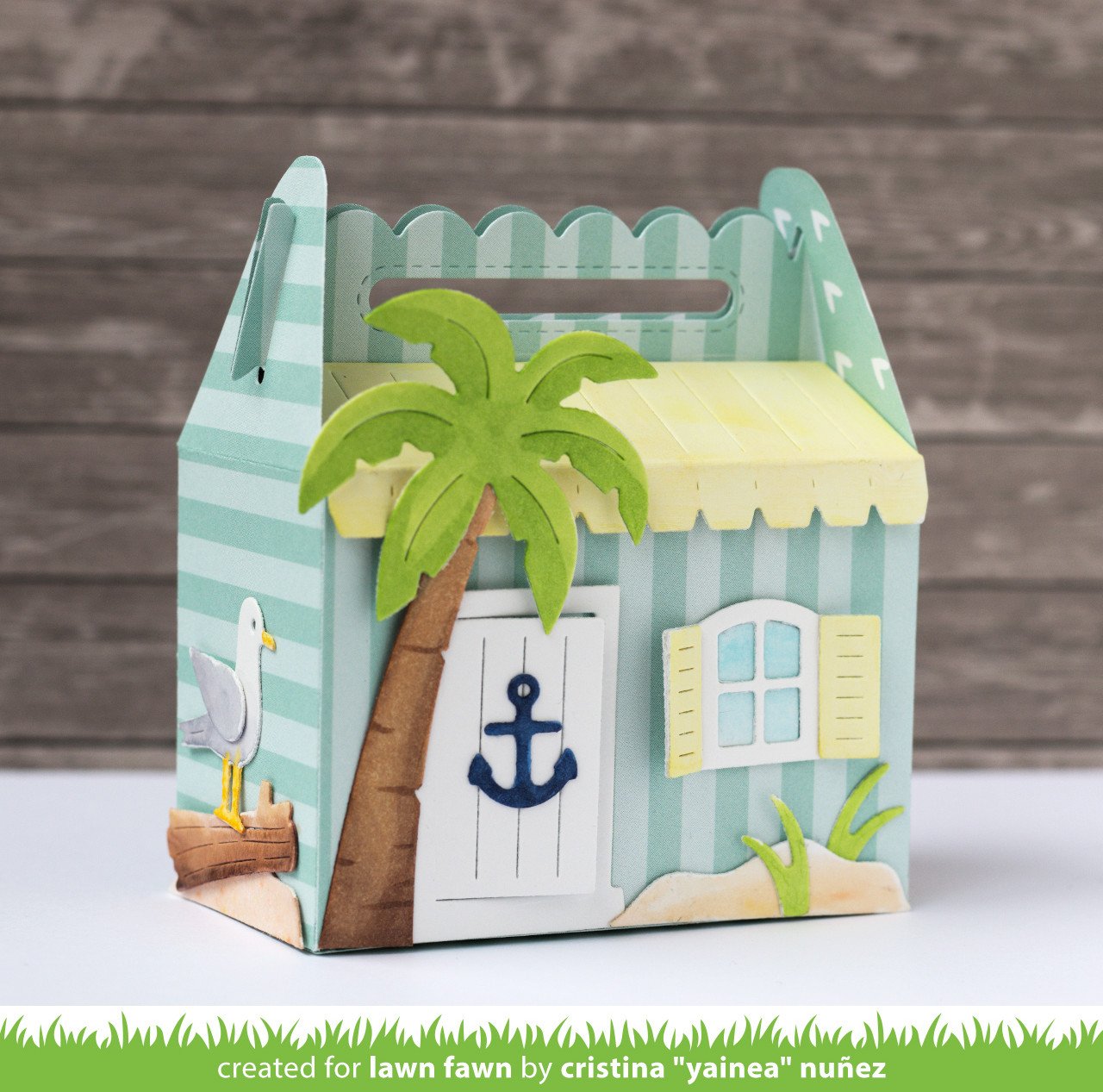 Lawn Fawn - Scalloped Treat Box Beach House Add-On