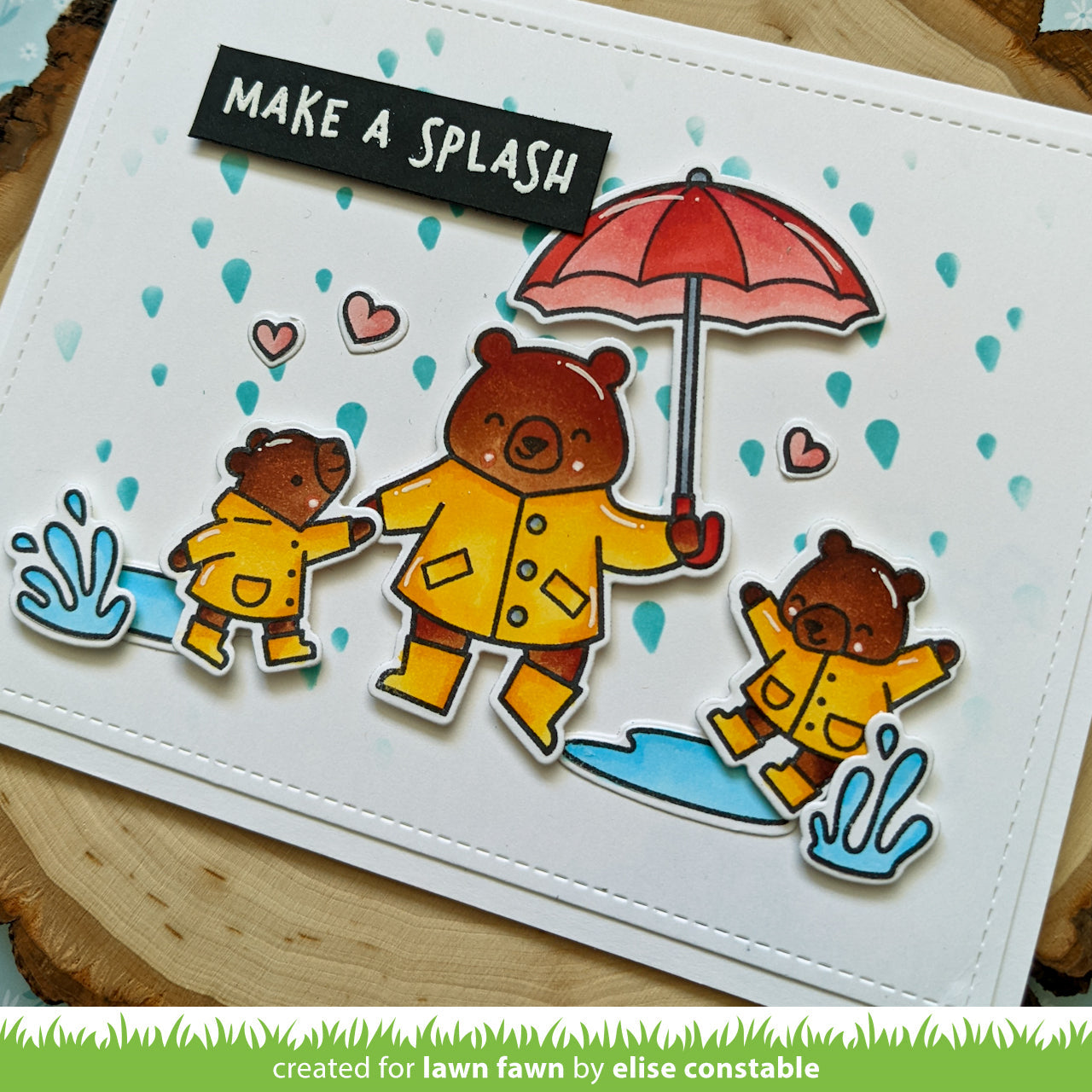 Lawn Fawn - Beary Rainy Day