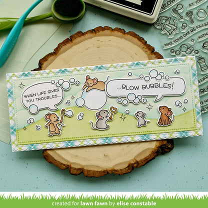 Lawn Fawn - Slimline Cloudy Stencils (2pcs)