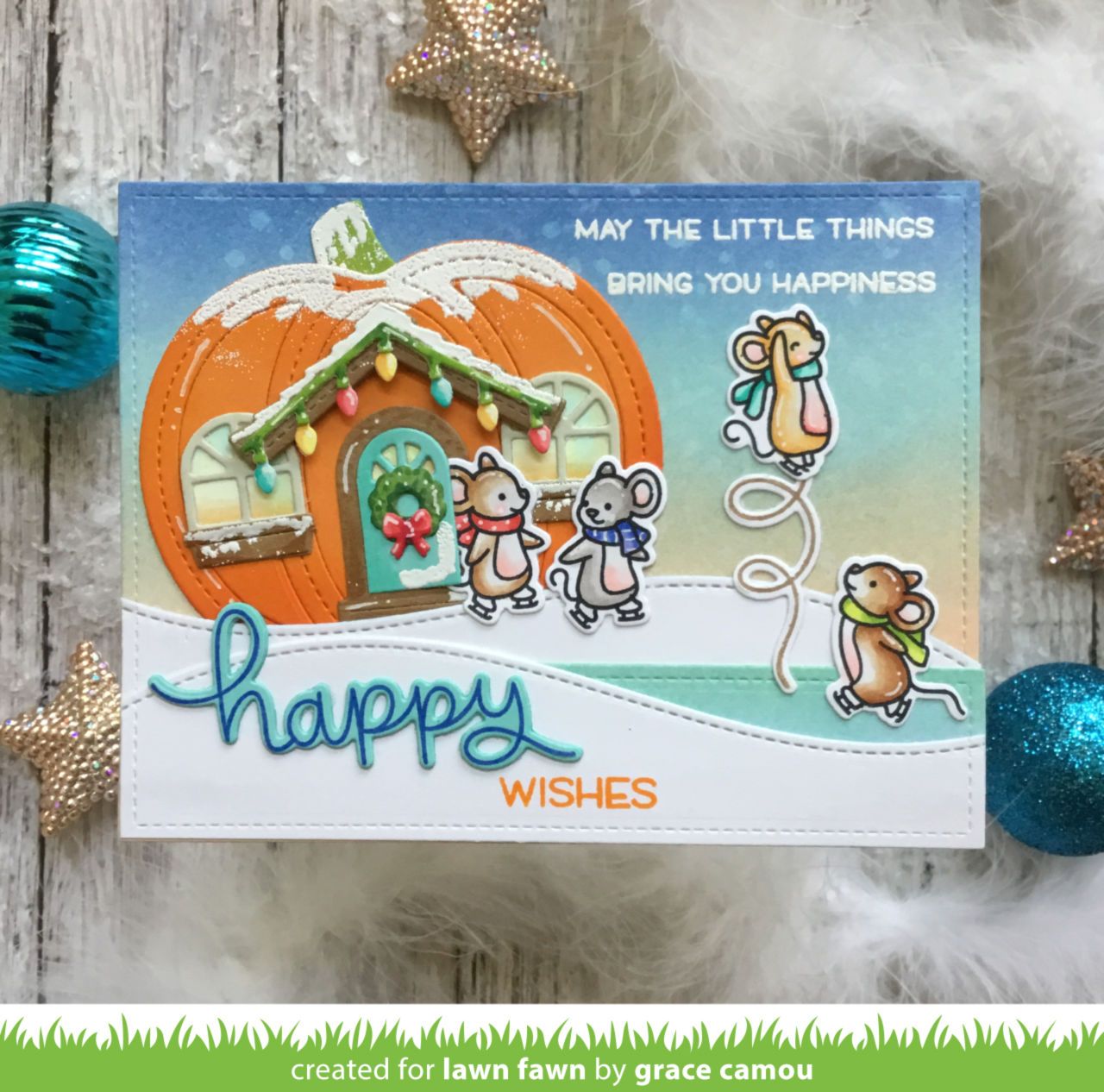 Lawn Fawn - Build-a-House Christmas Add-On