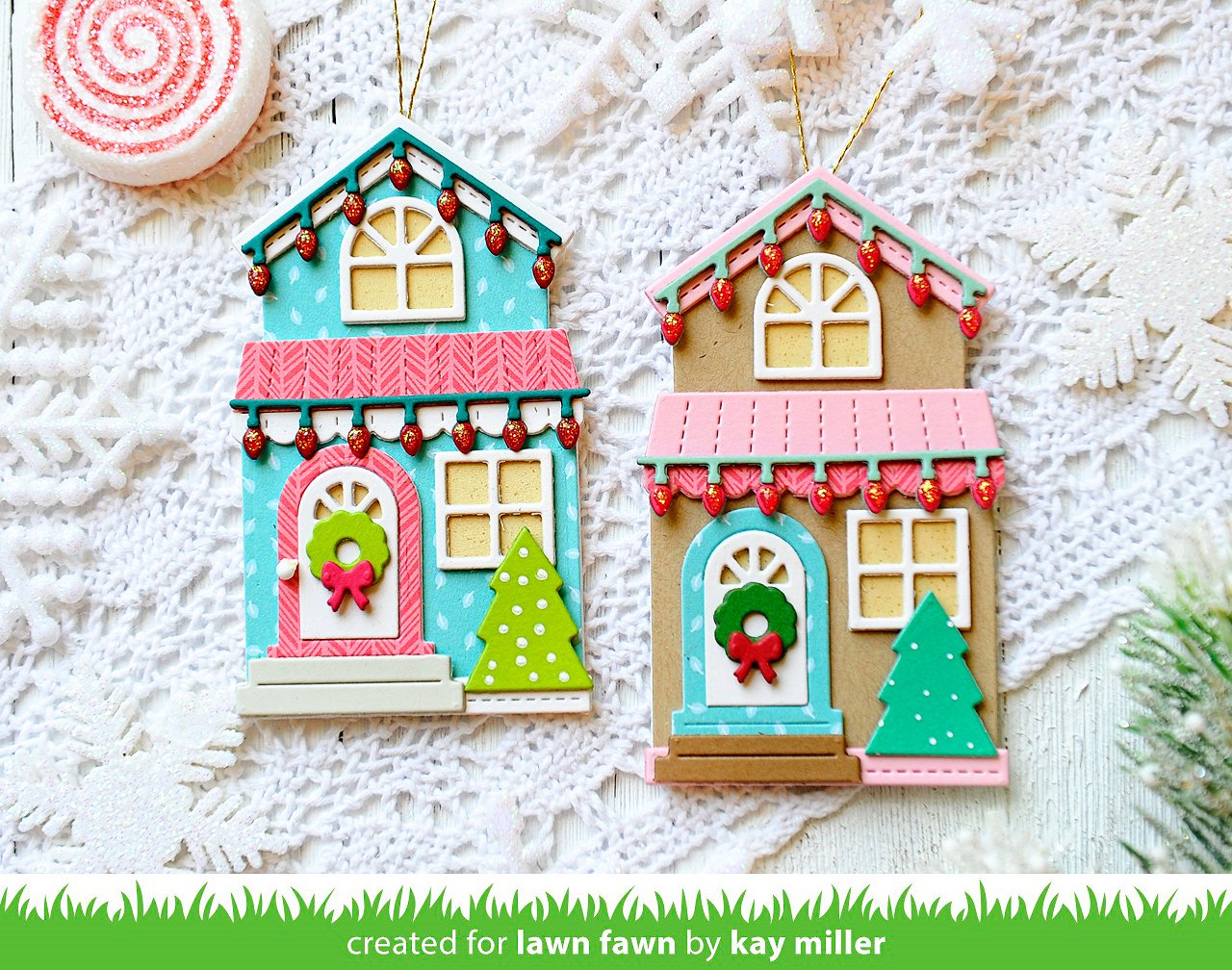 Lawn Fawn - Build-a-House Christmas Add-On